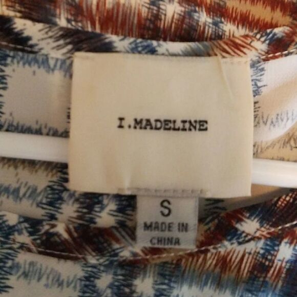 I. Madeline Plaid Blouse Size Small - Picture 6 of 7